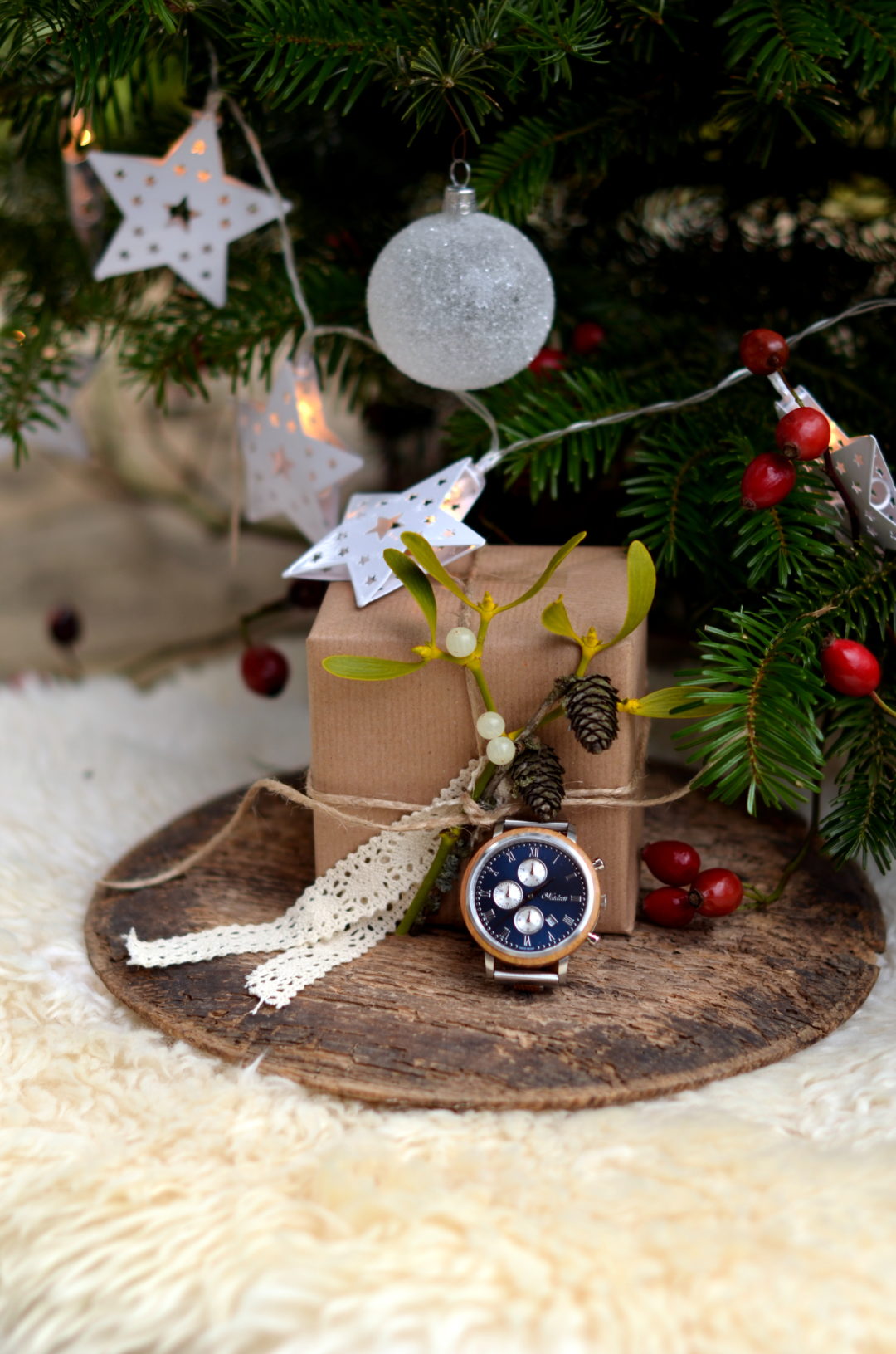 Underneath the christmas tree | Chronograph Whisky Swiss Mountain blue Herrenuhr